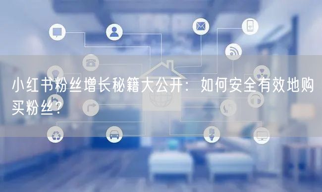 小红书粉丝增长秘籍大公开：如何安全有效地购买粉丝？