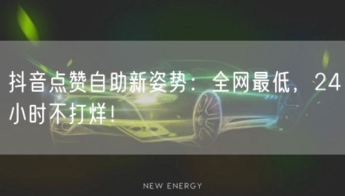 抖音点赞自助新姿势：全网最低，24小时不打烊！