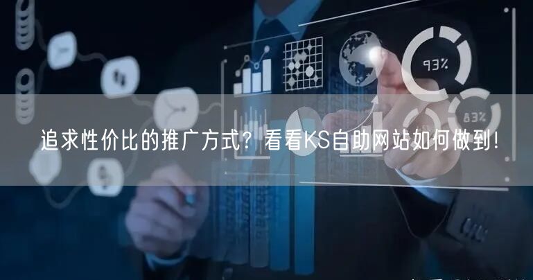 追求性价比的推广方式？看看KS自助网站如何做到！