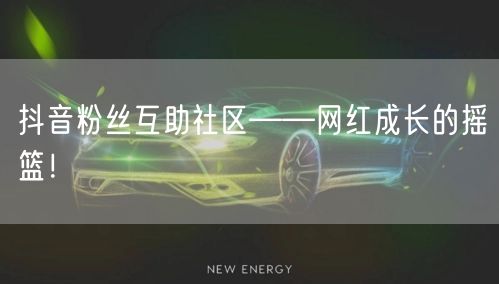 抖音粉丝互助社区——网红成长的摇篮！