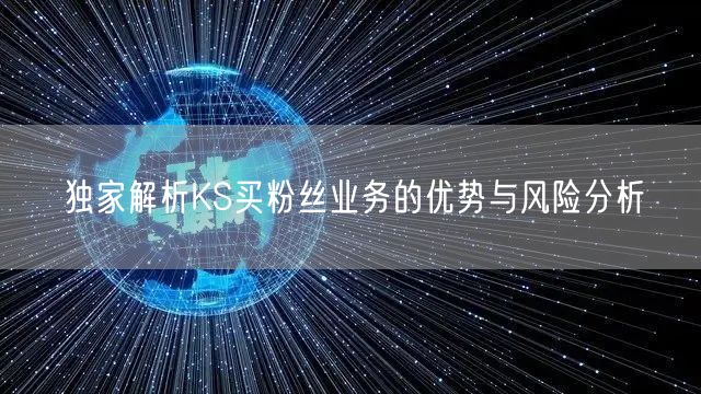 独家解析KS买粉丝业务的优势与风险分析