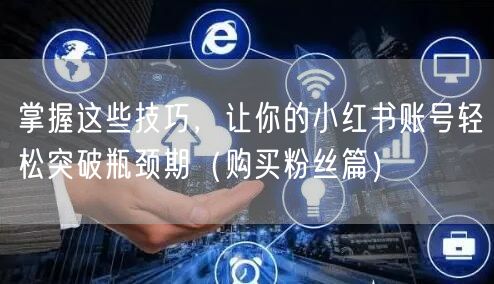 掌握这些技巧，让你的小红书账号轻松突破瓶颈期（购买粉丝篇）