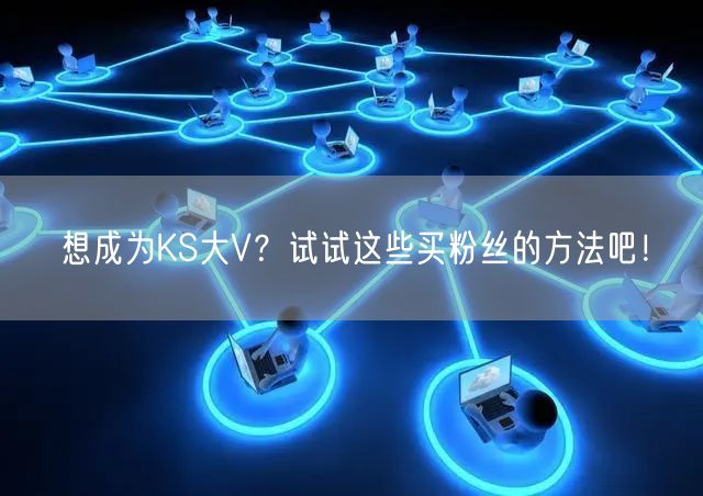 想成为KS大V？试试这些买粉丝的方法吧！