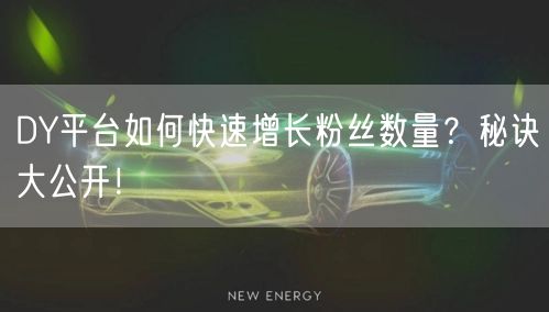DY平台如何快速增长粉丝数量？秘诀大公开！