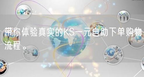 带你体验真实的KS一元自助下单购物流程。