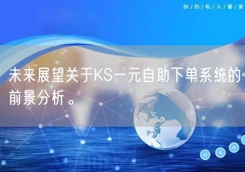 未来展望关于KS一元自助下单系统的前景分析。