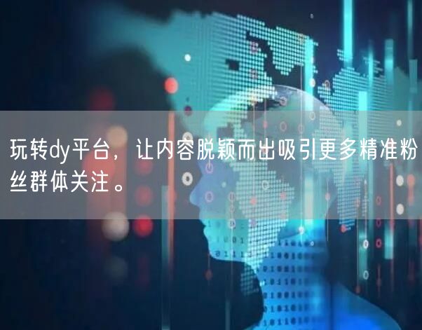 玩转dy平台，让内容脱颖而出吸引更多精准粉丝群体关注。