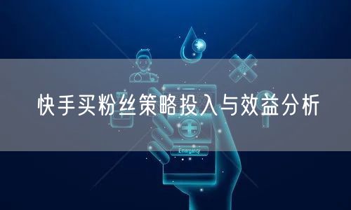 快手买粉丝策略投入与效益分析
