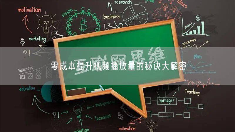 零成本提升视频播放量的秘诀大解密