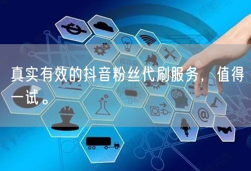 真实有效的抖音粉丝代刷服务，值得一试。
