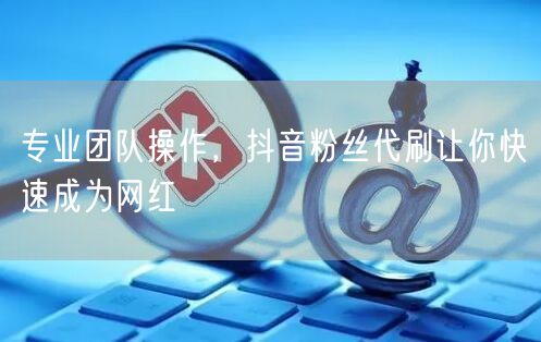 专业团队操作，抖音粉丝代刷让你快速成为网红