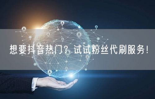 想要抖音热门？试试粉丝代刷服务！