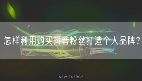 怎样利用购买抖音粉丝打造个人品牌？