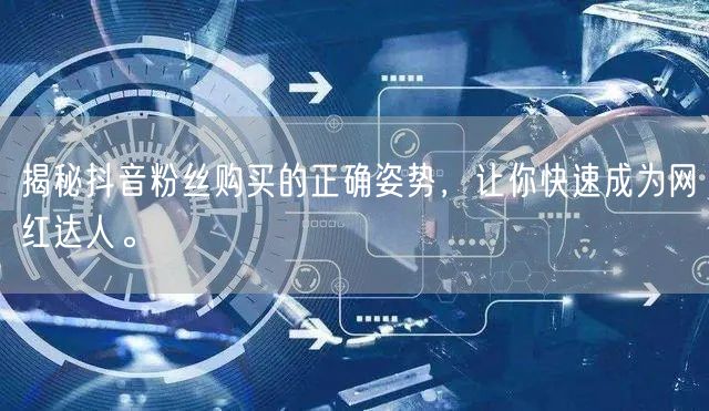 揭秘抖音粉丝购买的正确姿势，让你快速成为网红达人。