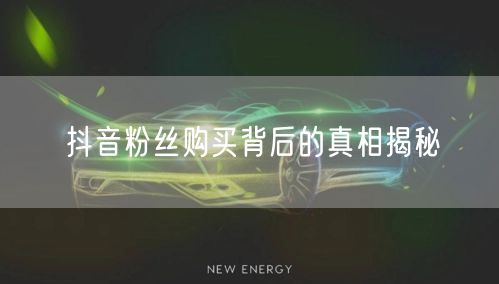 抖音粉丝购买背后的真相揭秘