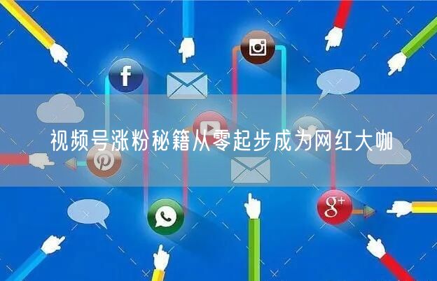 视频号涨粉秘籍从零起步成为网红大咖