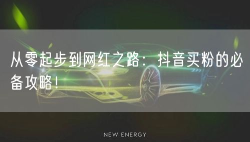 从零起步到网红之路：抖音买粉的必备攻略！