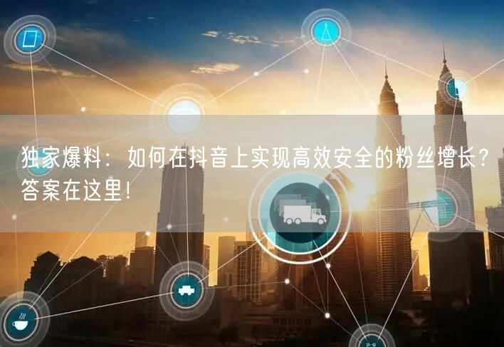 独家爆料：如何在抖音上实现高效安全的粉丝增长？答案在这里！