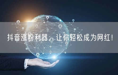 抖音涨粉利器，让你轻松成为网红！