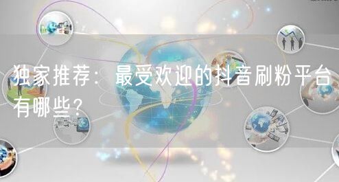独家推荐：最受欢迎的抖音刷粉平台有哪些？