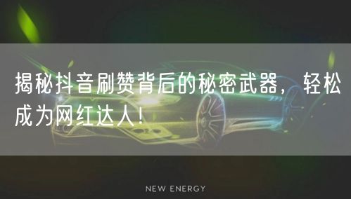 揭秘抖音刷赞背后的秘密武器，轻松成为网红达人！