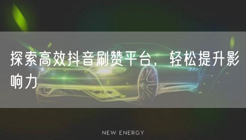 探索高效抖音刷赞平台，轻松提升影响力