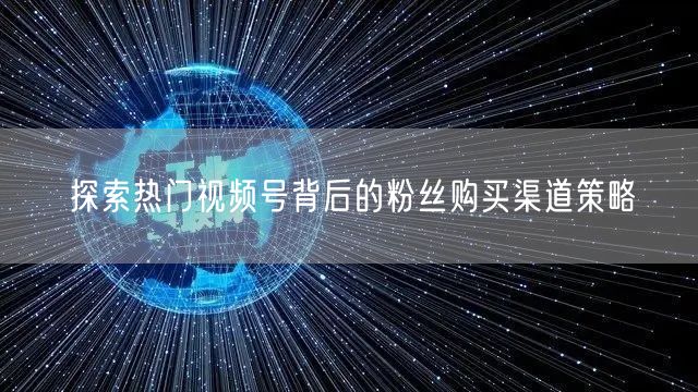 探索热门视频号背后的粉丝购买渠道策略