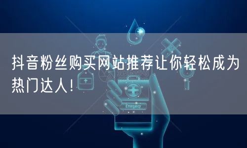 抖音粉丝购买网站推荐让你轻松成为热门达人！