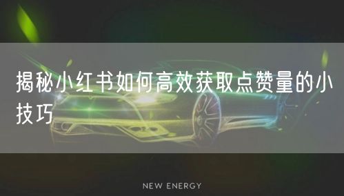 揭秘小红书如何高效获取点赞量的小技巧