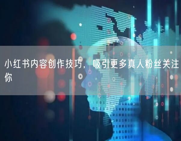 小红书内容创作技巧，吸引更多真人粉丝关注你