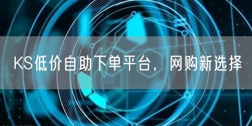 KS低价自助下单平台，网购新选择