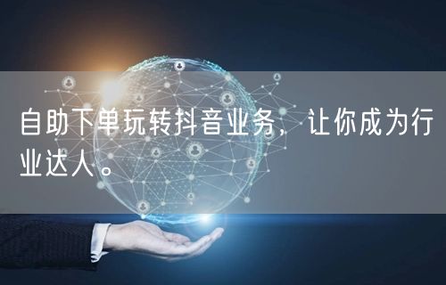 自助下单玩转抖音业务，让你成为行业达人。