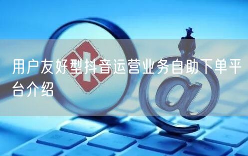 用户友好型抖音运营业务自助下单平台介绍