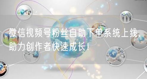 微信视频号粉丝自助下单系统上线，助力创作者快速成长！