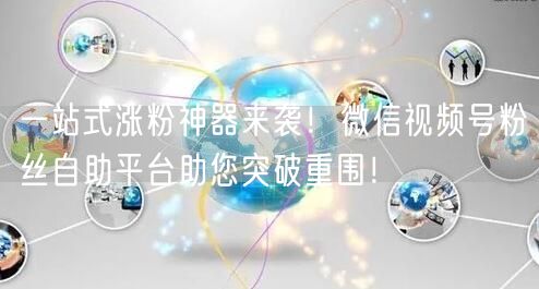 一站式涨粉神器来袭！微信视频号粉丝自助平台助您突破重围！