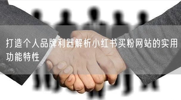 打造个人品牌利器解析小红书买粉网站的实用功能特性