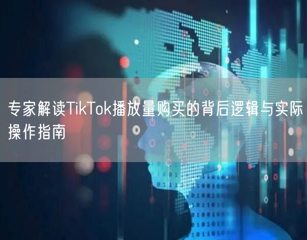 专家解读TikTok播放量购买的背后逻辑与实际操作指南