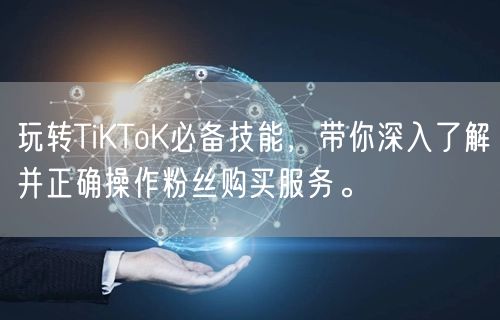 玩转TiKToK必备技能，带你深入了解并正确操作粉丝购买服务。