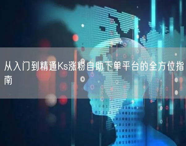 从入门到精通Ks涨粉自助下单平台的全方位指南