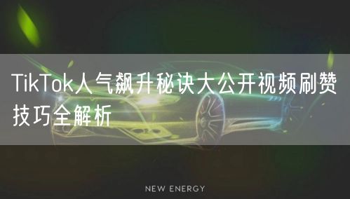 TikTok人气飙升秘诀大公开视频刷赞技巧全解析