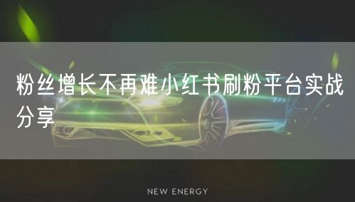 粉丝增长不再难小红书刷粉平台实战分享