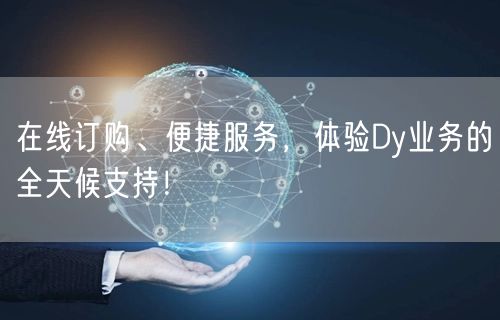 在线订购、便捷服务，体验Dy业务的全天候支持！