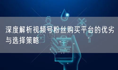 深度解析视频号粉丝购买平台的优劣与选择策略