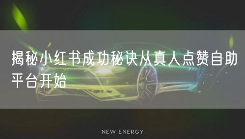 揭秘小红书成功秘诀从真人点赞自助平台开始