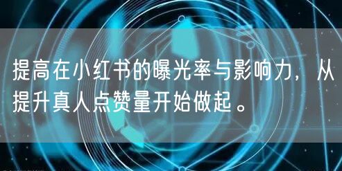 提高在小红书的曝光率与影响力，从提升真人点赞量开始做起。